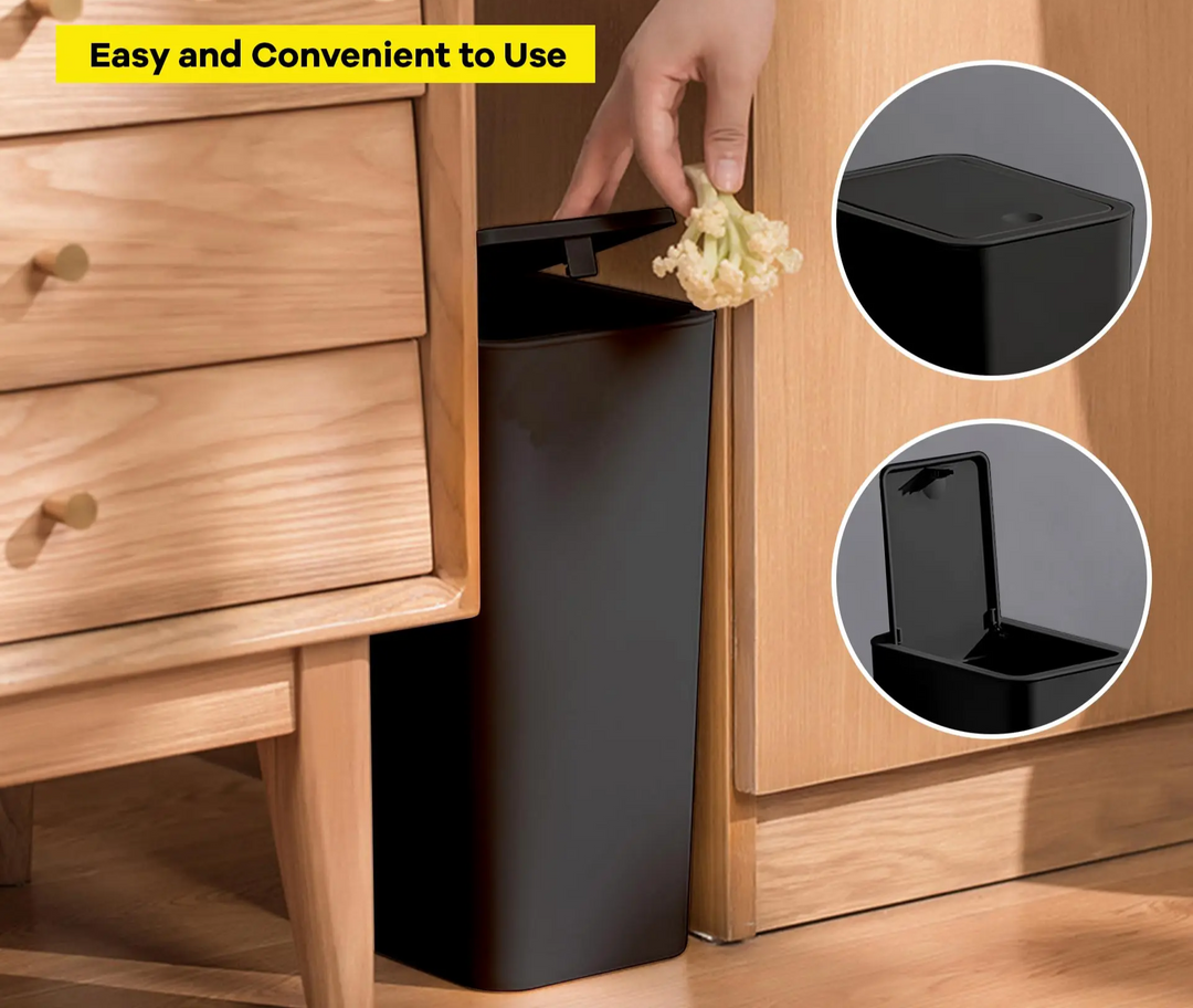 EcoPress 10L Trash Can for Bathroom Bowlift