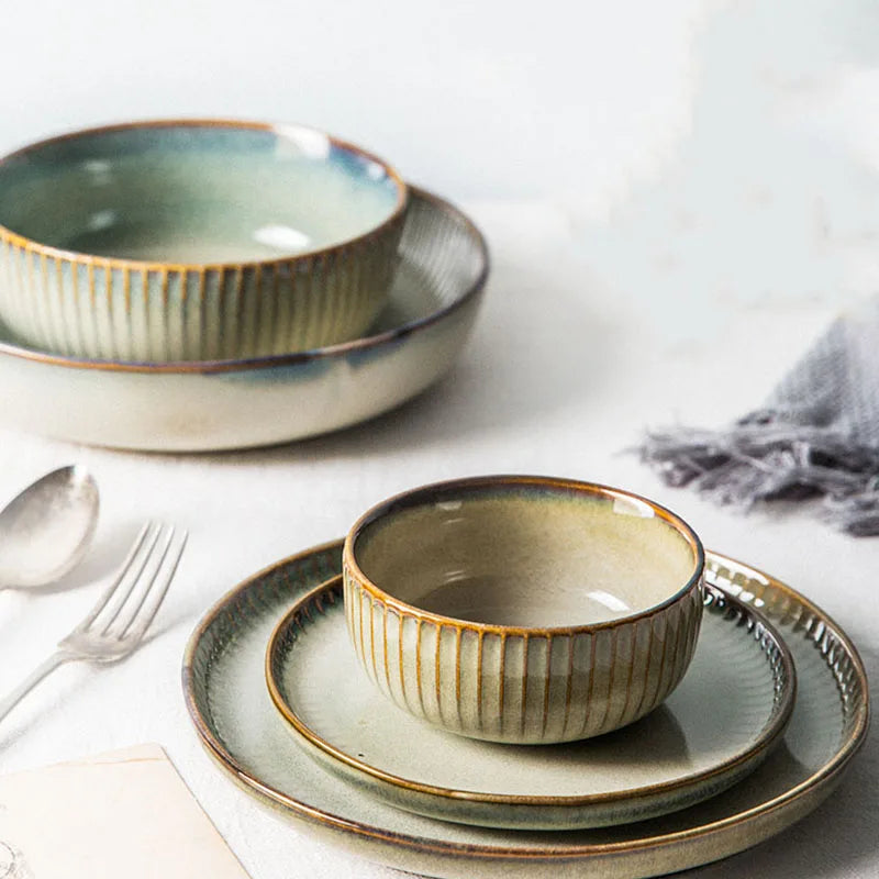 Ceramic Dessert Plate and Rice Bowl Tableware Kitchen Dinnerware | Bowlift