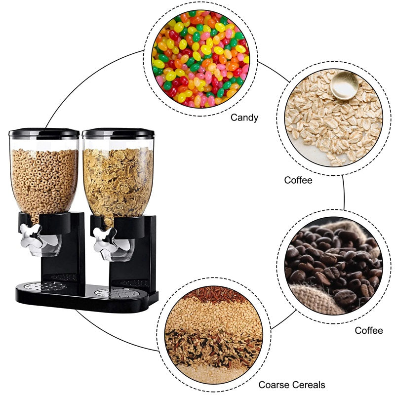 BowLift | Dual Cereal Dispenser, Dry Food Storage Container for Easy Dispensing