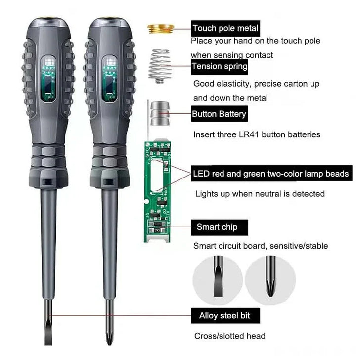 2-in-1  High Torque Strong Magnetic Screwdriver Electricity Detector Bowlift
