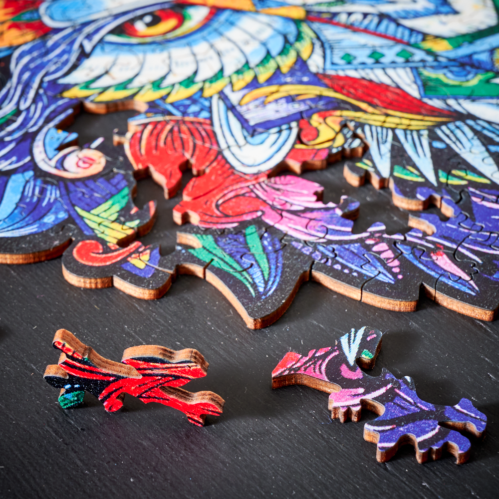 MajesticWolf Puzzle – Premium Wooden Jigsaw Puzzle Bowlift