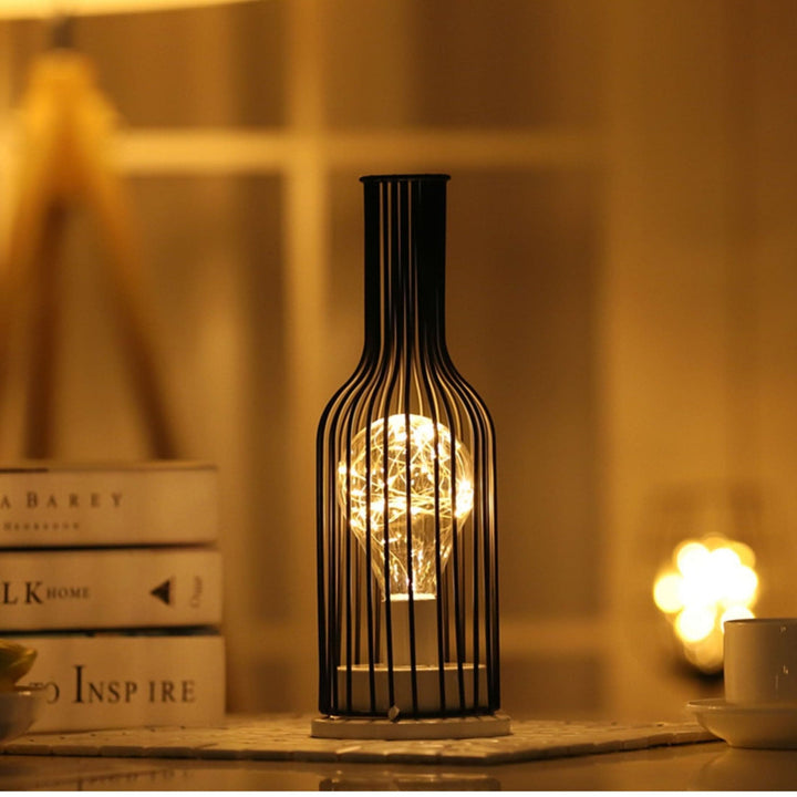 BowLift | Modern Black Table Lamp with Fabric Shade 45cm