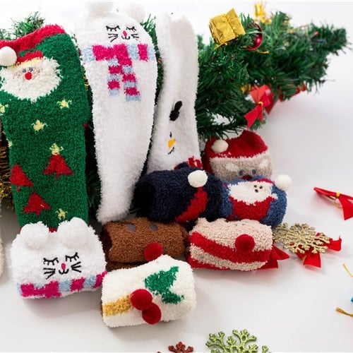 BowLift | Christmas socks in gift box design | Plush house & cuddle socks | Universal size