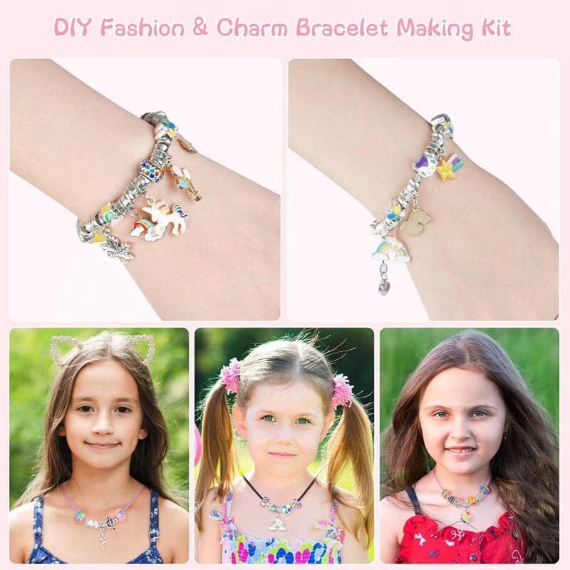 BowLift | CHARMELLA – Sparkly Girls Charm Bracelet Making Kit for Creative Fun