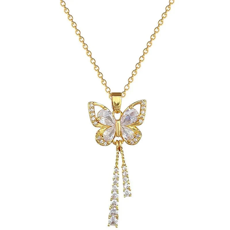 BowLift | Charming Butterfly Diamond Dazzle Necklace