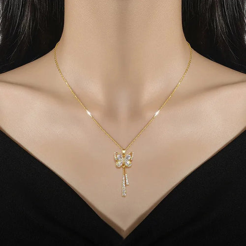 BowLift | Charming Butterfly Diamond Dazzle Necklace