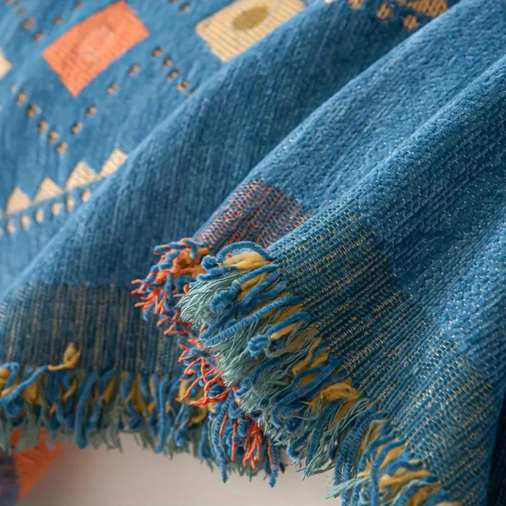 BowLift | Bohemian Tassel Sofa Cover Cotton Blend