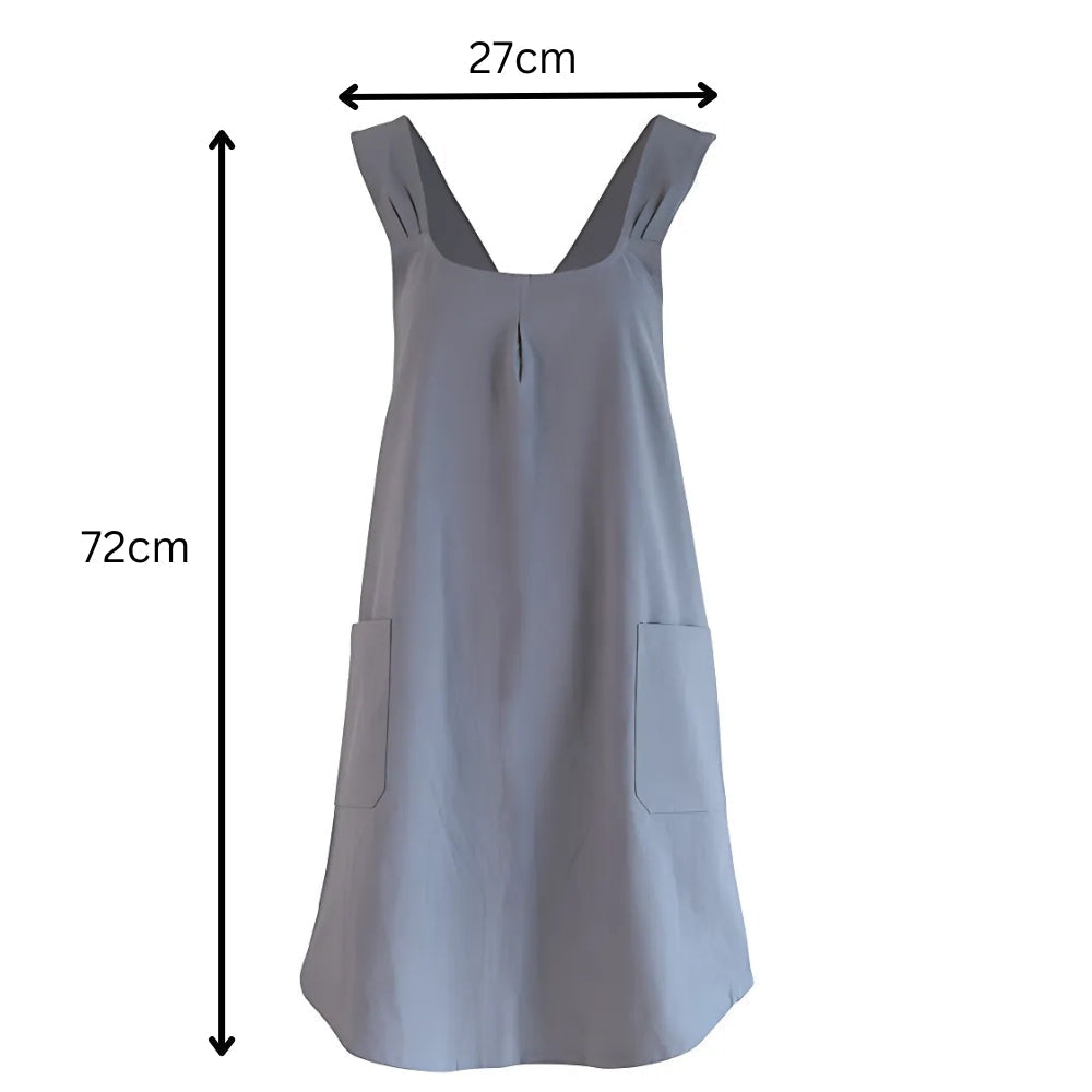 BowLift | Cotton Linen Cross Back Apron Pockets