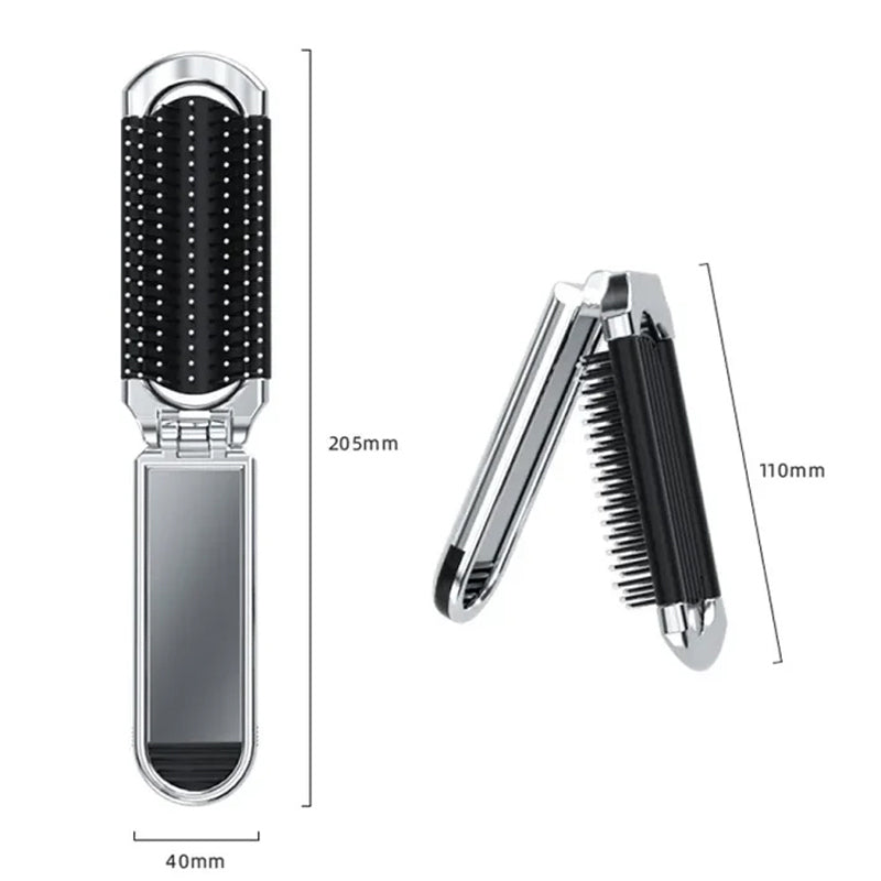 BowLift | Travel Folding Mirror Hair Brush