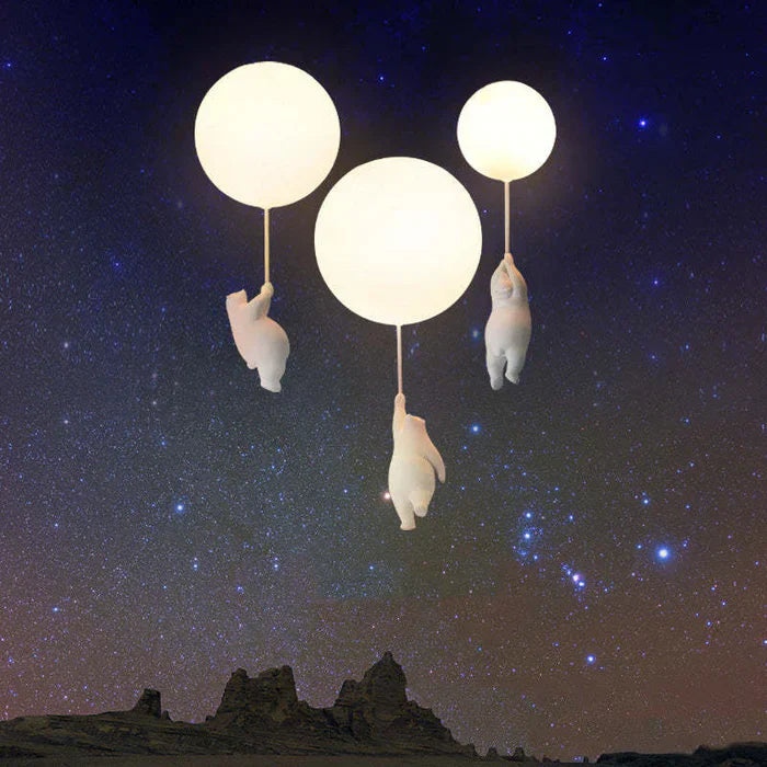 BowLift | Children's Ceiling Lamp with Bear and Balloon - CloudBear