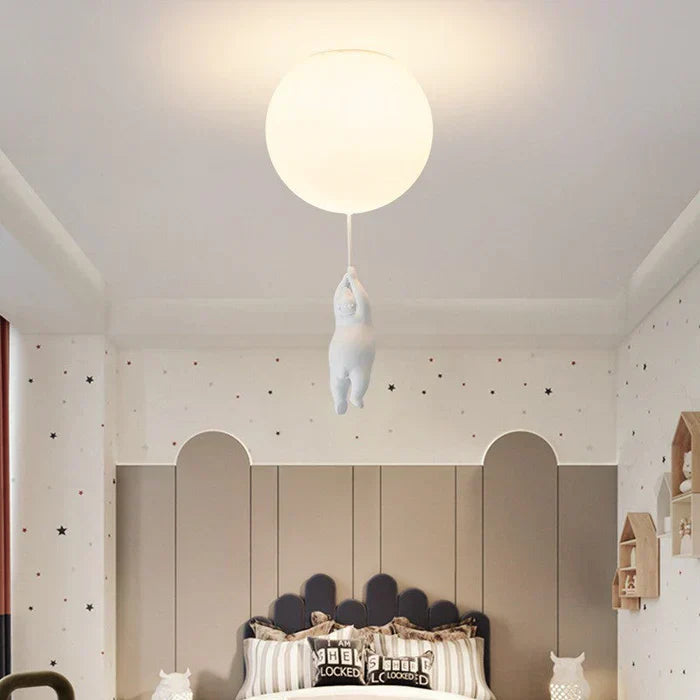 BowLift | Children's Ceiling Lamp with Bear and Balloon - CloudBear