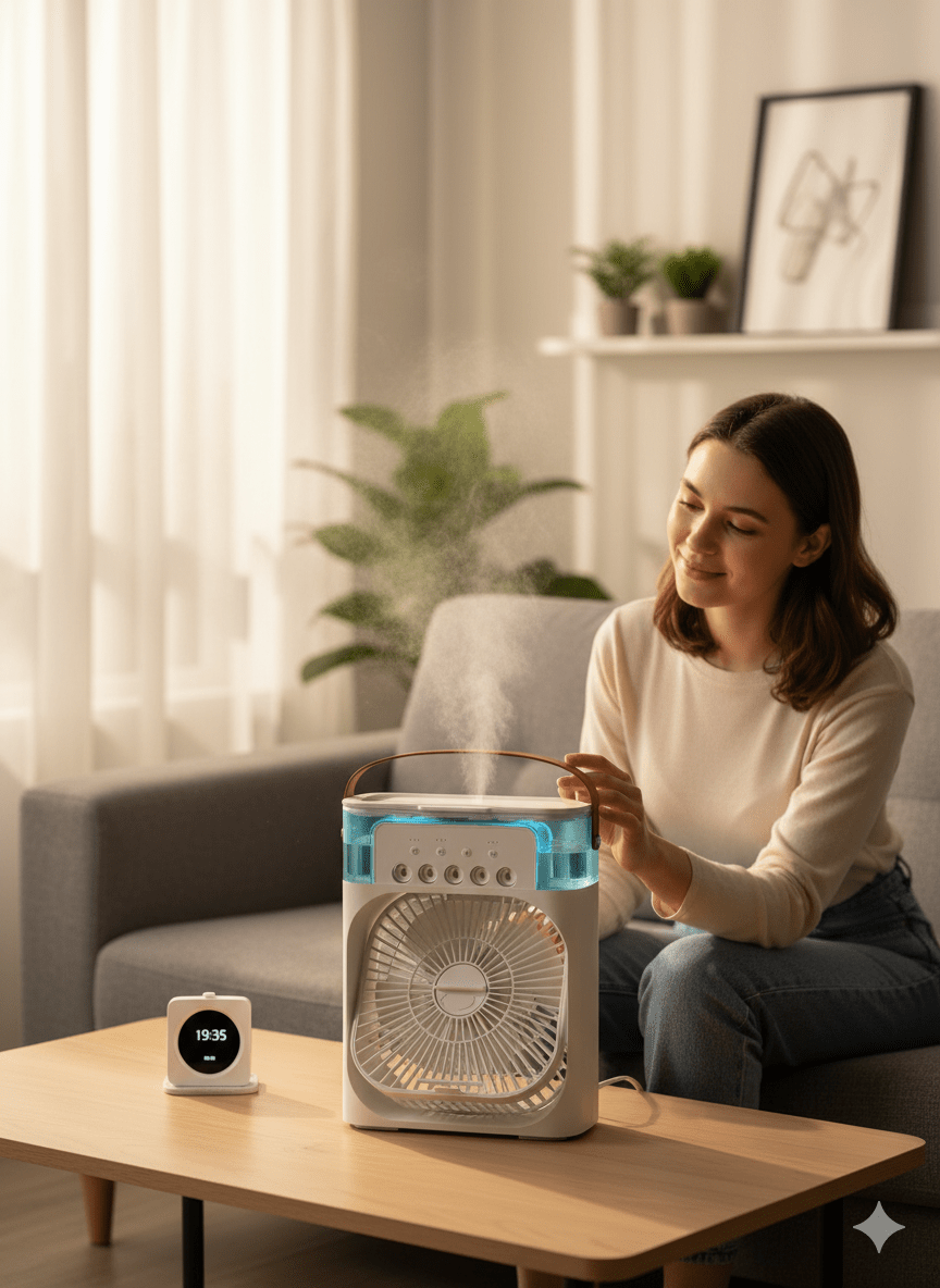 BowLift | ChillCube Compact – Desktop Evaporative Mini Cooler for Personal Spot Relief