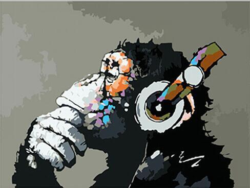Chimp DJ - Van-Go Paint-By-Number Kit | Bowlift