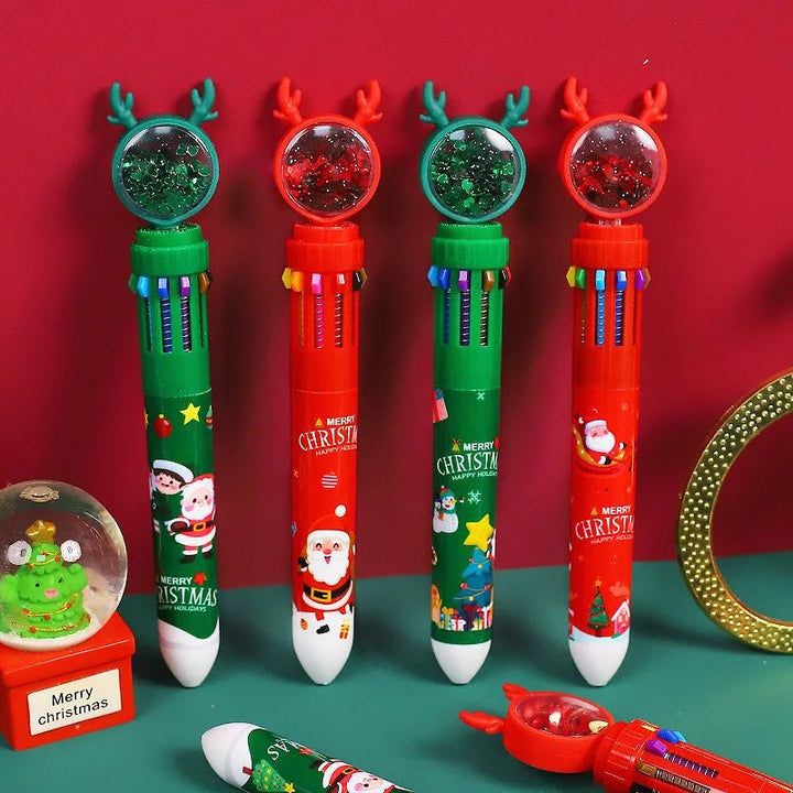 BowLift | Christmas Ballpoint Pen Set Of 10  – Perfect Gifts for Kids This Merry Season & New Year