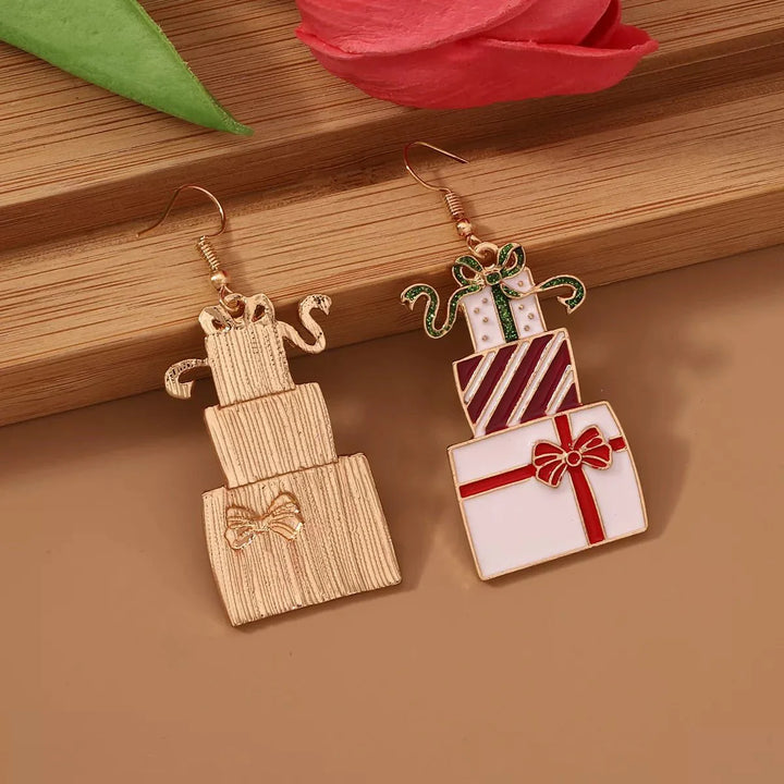 BowLift | Christmas Gift Box Dangle Earrings