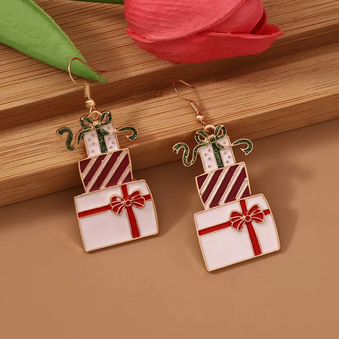 BowLift | Christmas Gift Box Dangle Earrings