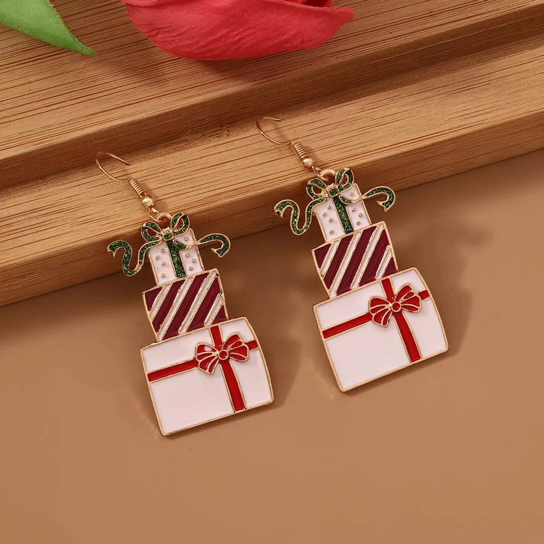 BowLift | Christmas Gift Box Dangle Earrings