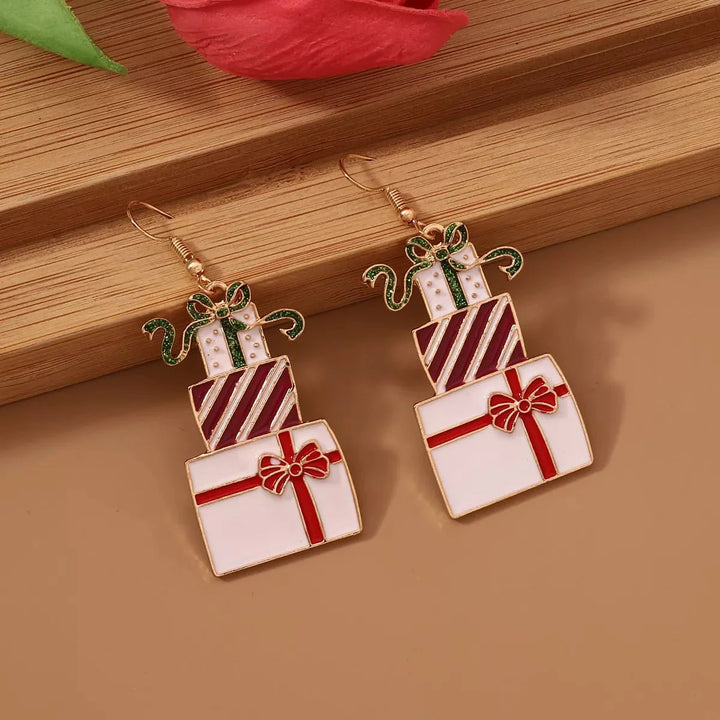 BowLift | Christmas Gift Box Dangle Earrings