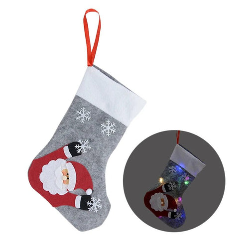 BowLift | Christmas Stockings with LED Lights-  Snowman, Santa, Elk, and Bear Designs Perfect for Adding Festive Cheer to Your Fireplace or Christmas Tree!