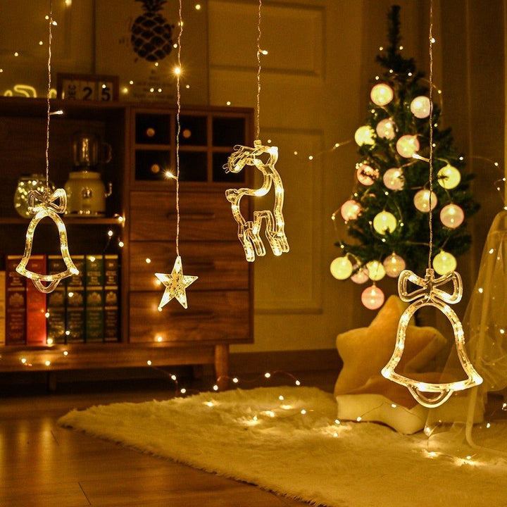 BowLift | Christmas String Lights - LED Star Curtain  Fairy String Lights Christmas Decoration