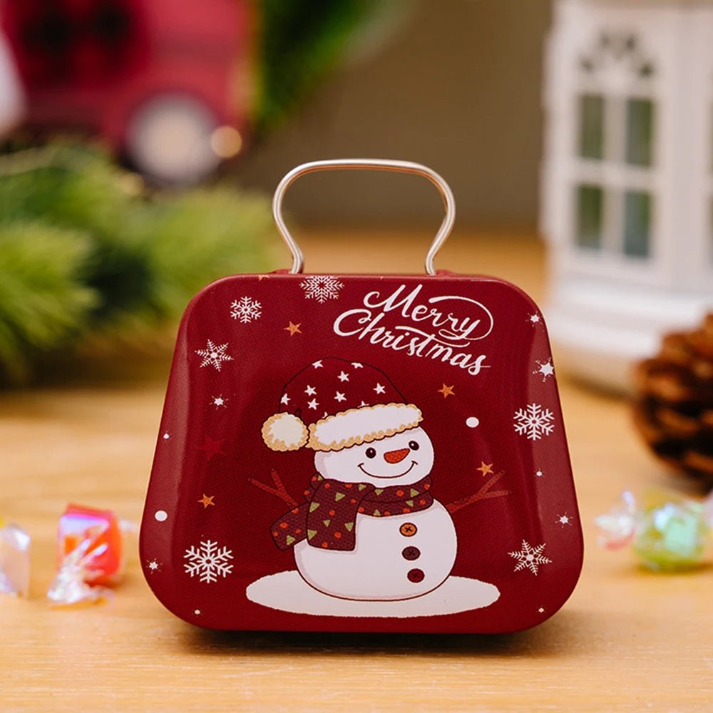 BowLift | Christmas Tin Gift Box Set   – Charming Metal Storage Boxes with Lids for Holiday Treats