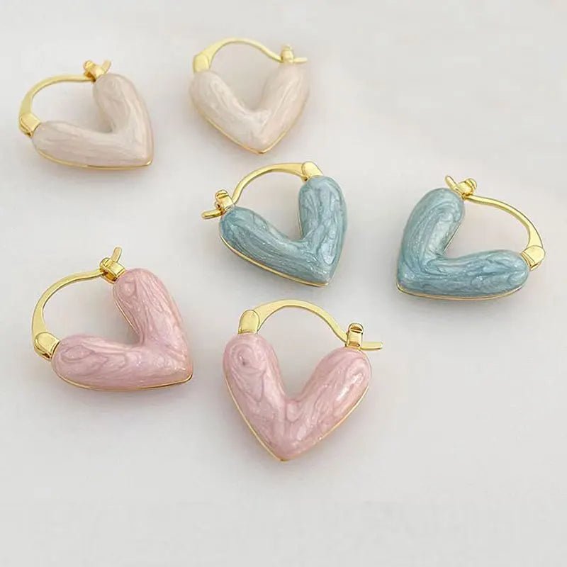 BowLift | Classy Enamel Heart Earrings