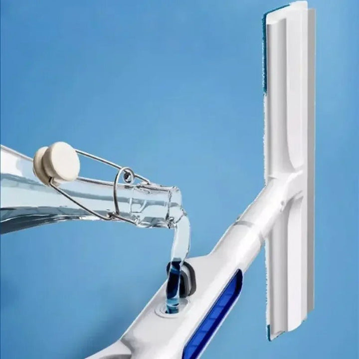 BowLift | CleanView 3-in-1 Window Wiper – Built-In Spray, Microfibre Cleaning & Streak-Free Shine