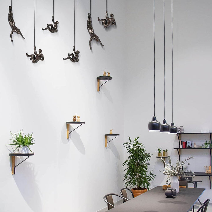 BowLift | Wall sculpture ClimbArtis | Symbol of strength & growth | Handcrafted from resin & iron wire