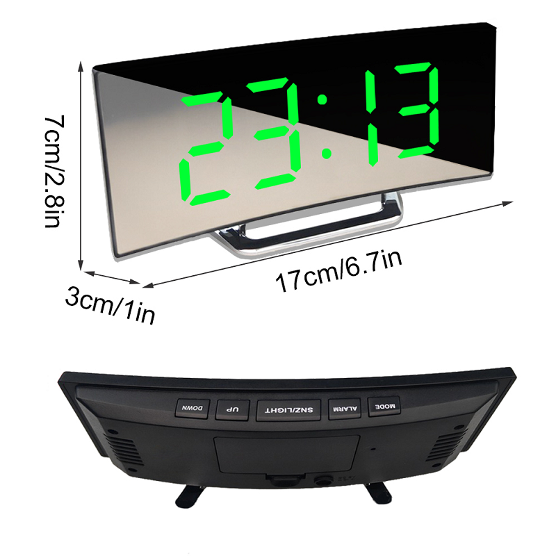 BowLift | LED Lighting large digital display | Curved LED Digital Clock - Amedea