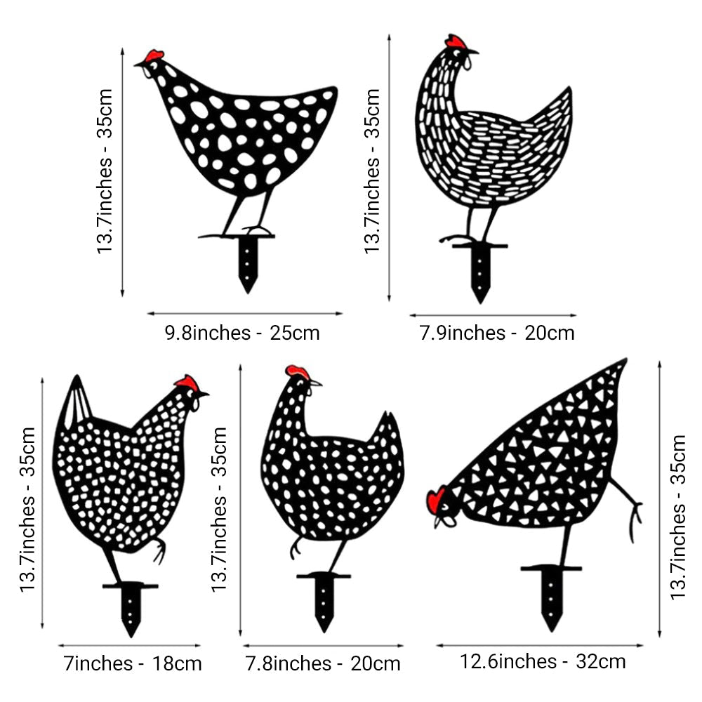 BowLift | Cluckura – Weatherproof Metal Chicken Statue for Garden & Patio