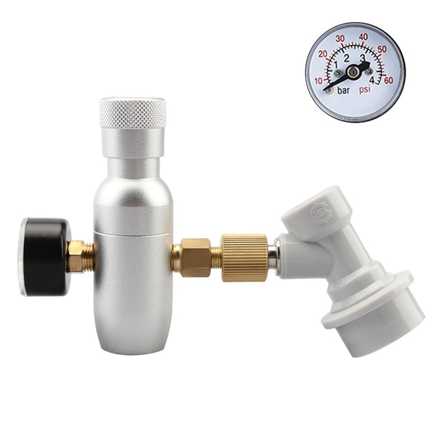 Co2 Charger Kit 0-60PSI Co2 Regulator Mini Keg Charger with Ball Lock | Bowlift