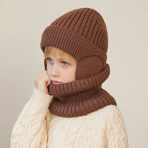 BowLift | Kids Winter Knitted Hat and Scarf Set with Plush Lining