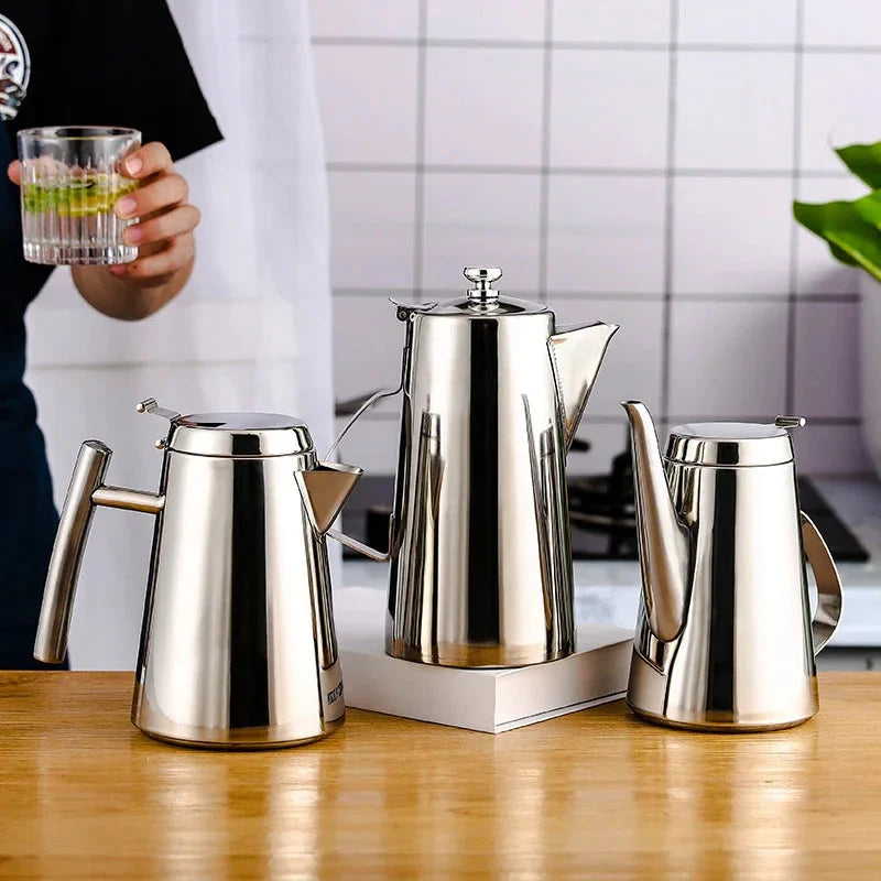 Cold Kettle Tea Set Long Mouth Soup Kettle Stainless Steel Teapot | Bowlift