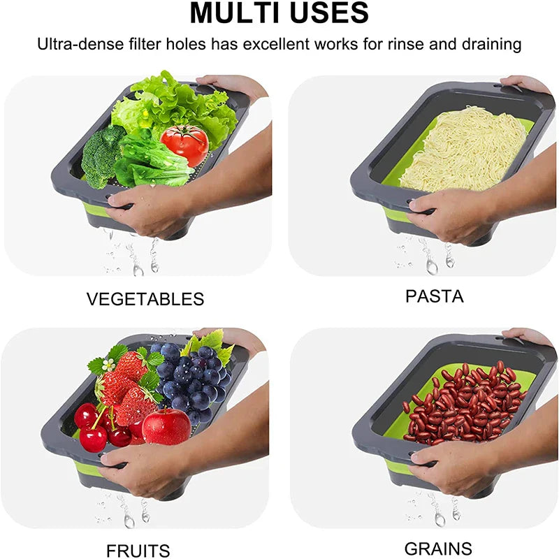 Collapsible Colander with Extendable Handles Over-the-Sink Strainer | Bowlift