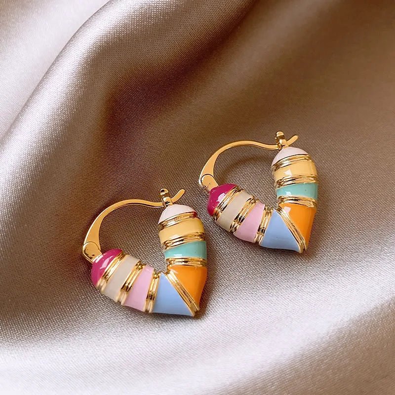 BowLift | Colorful Pastel Heart Earrings