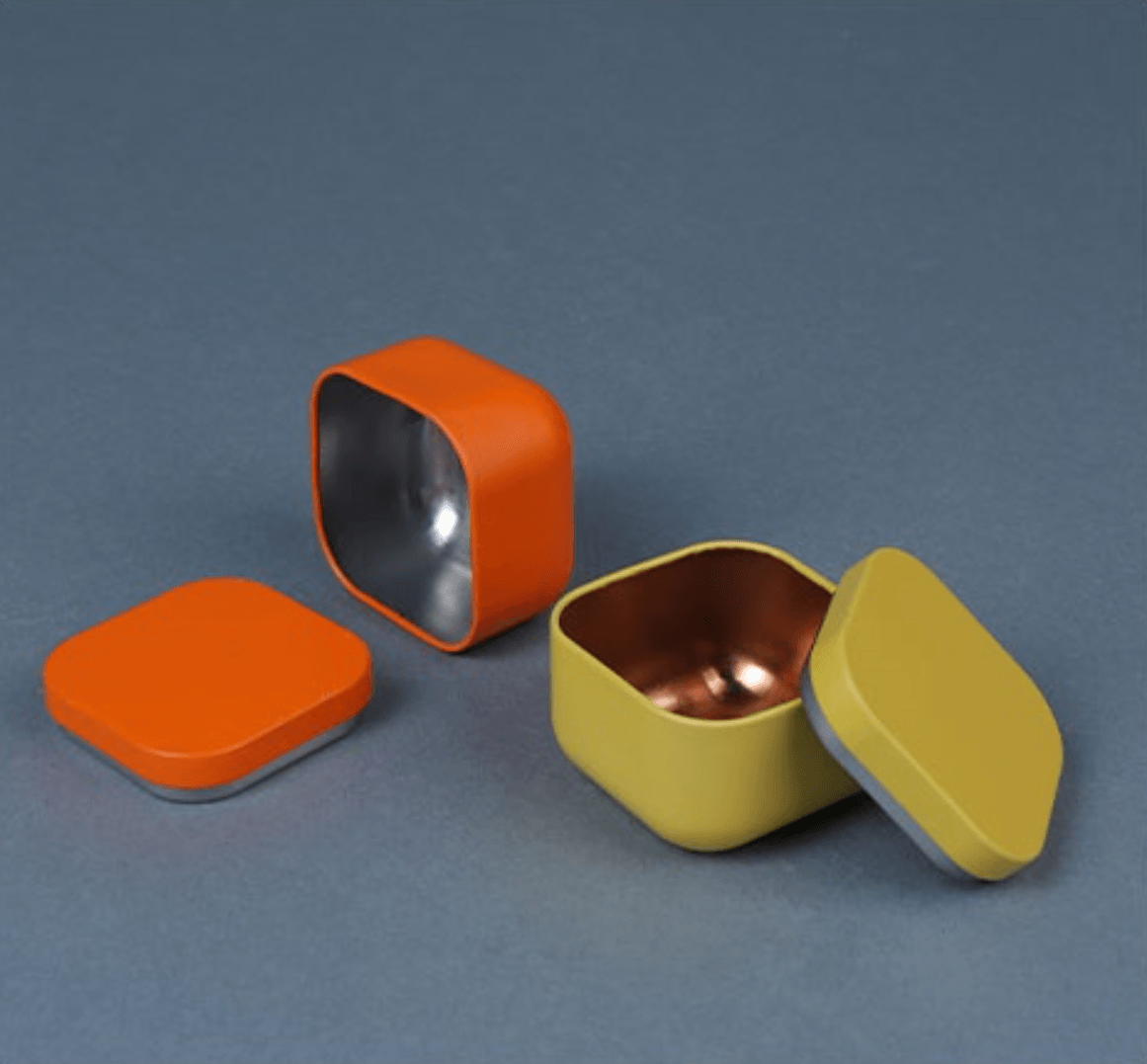 BowLift | Colorful storage box | Small metal tea, candy, pill container