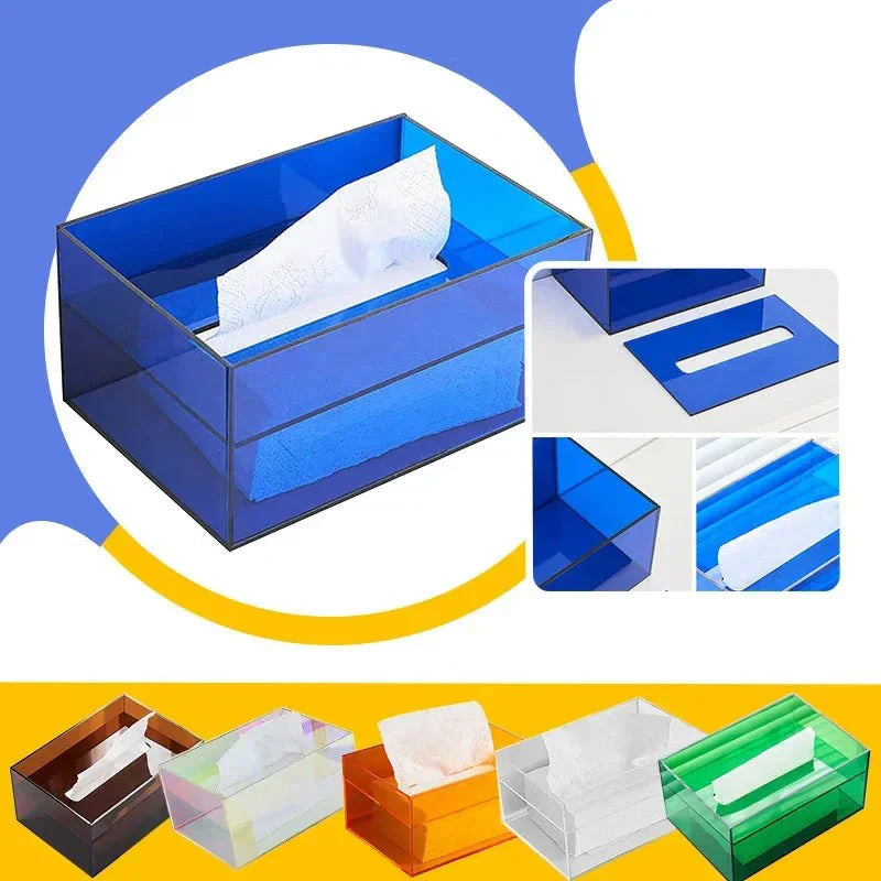 BowLift | Colorful Tissue Box Holder made of Acrylic