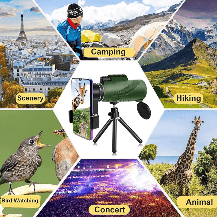 VisionPeak Compact Monocular with HD Lens and High Magnification | Bowlift
