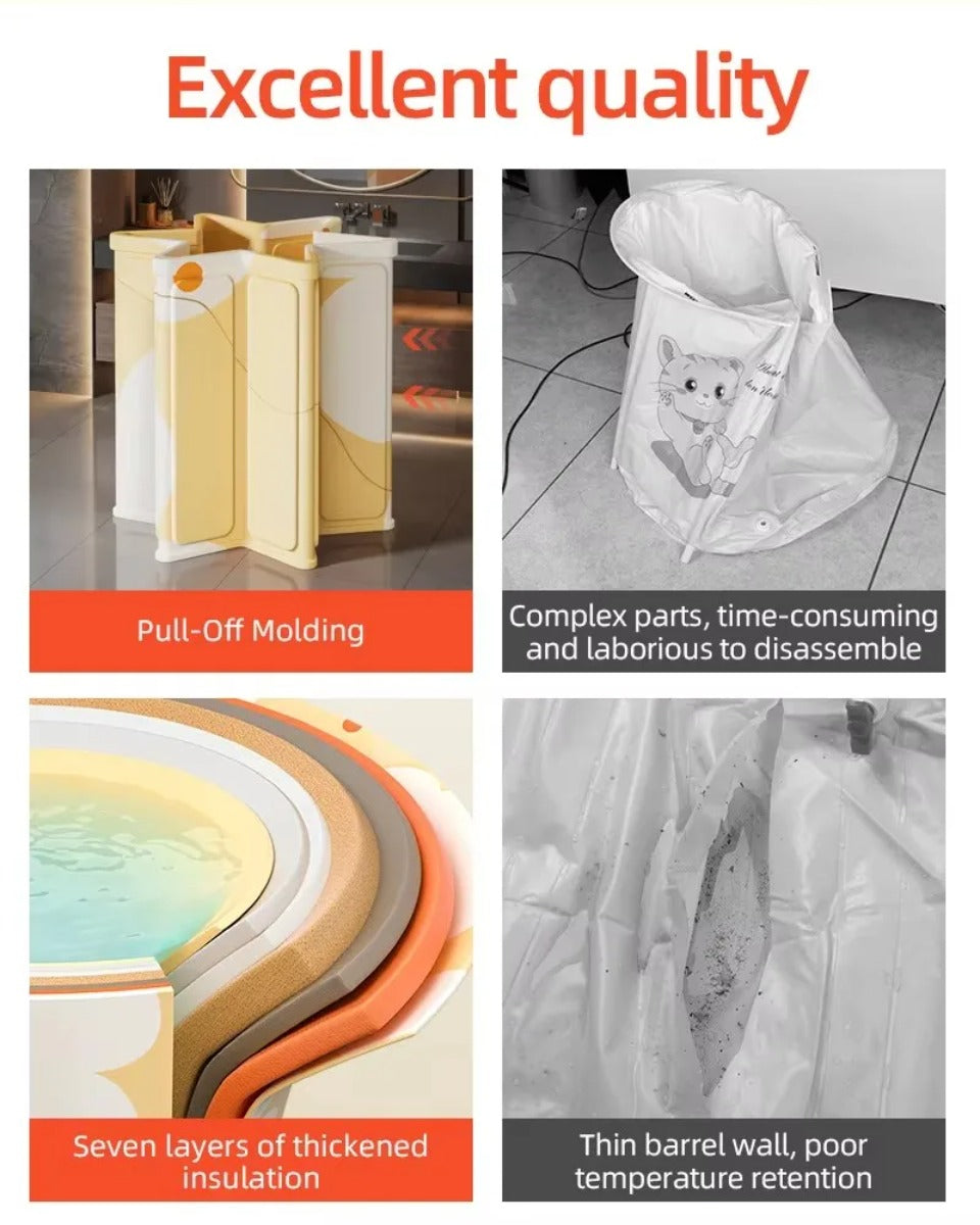 BowLift | Portable Freestanding Plastic Bath Tub for Adults