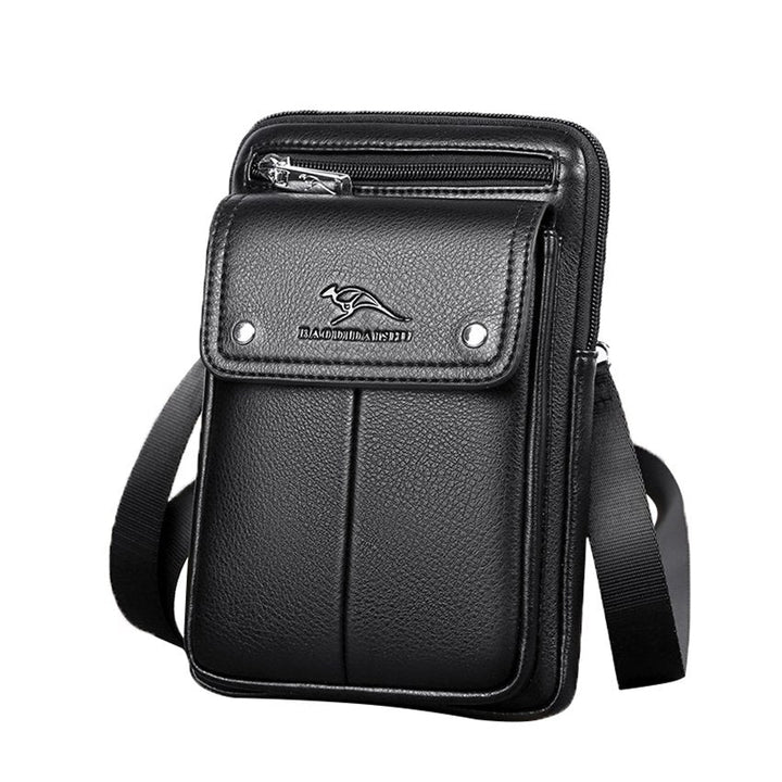 Compact PU Leather Crossbody Bag for Men with Adjustable Strap | Bowlift
