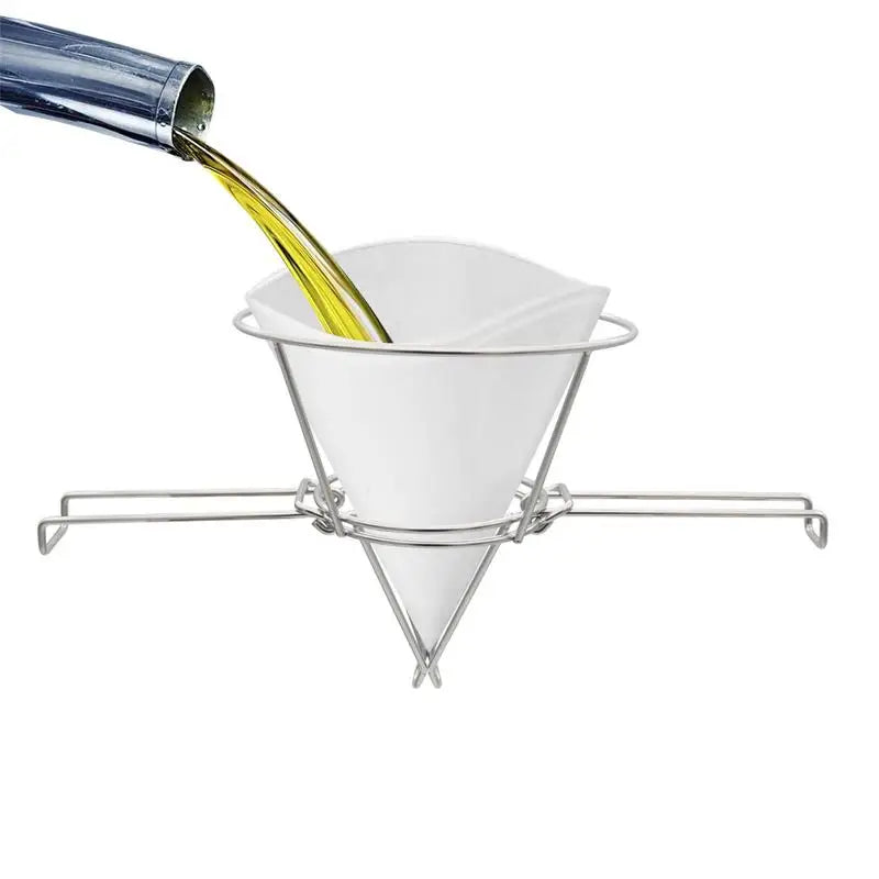 Cone Filter Stand Folding Arms Stainless Steel Reusable Strainer Rack | Bowlift