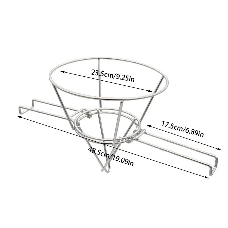 Cone Filter Stand Folding Arms Stainless Steel Reusable Strainer Rack | Bowlift