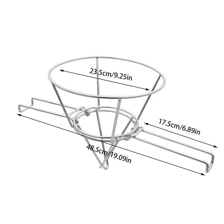 Cone Filter Stand Folding Arms Stainless Steel Reusable Strainer Rack | Bowlift
