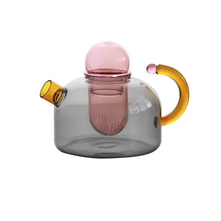 Transparent Teapot & Cups – Stylish Set in Contrasting Colors | Bowlift