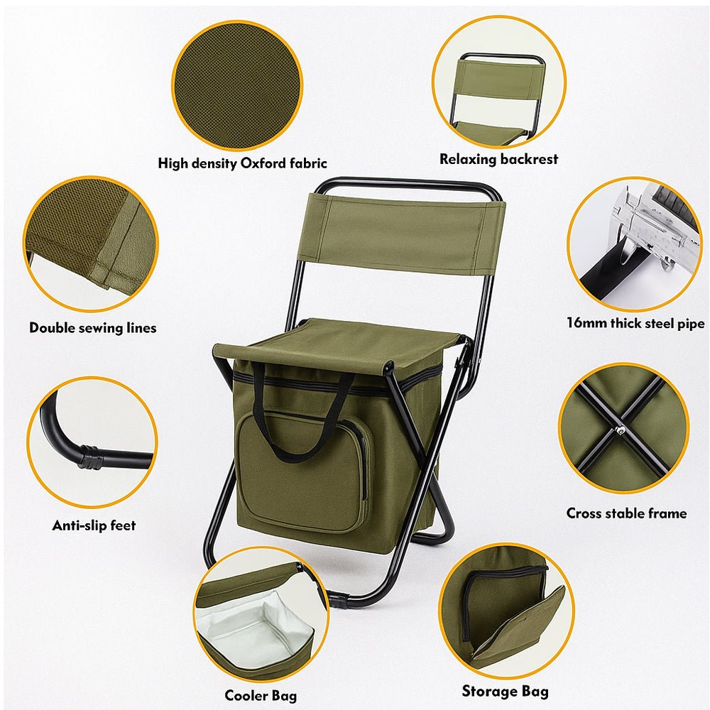 BowLift | Coolcamp Chair – Foldable Outdoor Chair with Built-In Cooler and Storage