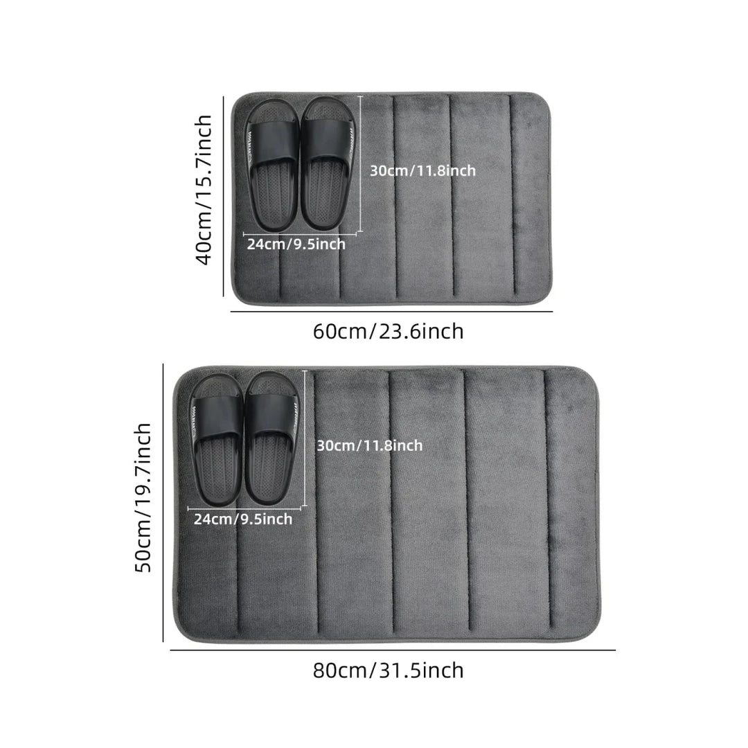 BowLift | CORAL VELVET MAT – Soft Bathroom Mat with Non-Slip Design for Comfort & Safety