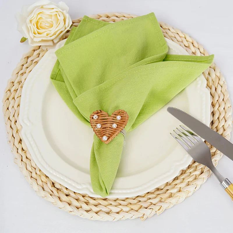 Cotton Cloth Napkins Set of 10 Solid Color Table Napkins Decoration | Bowlift