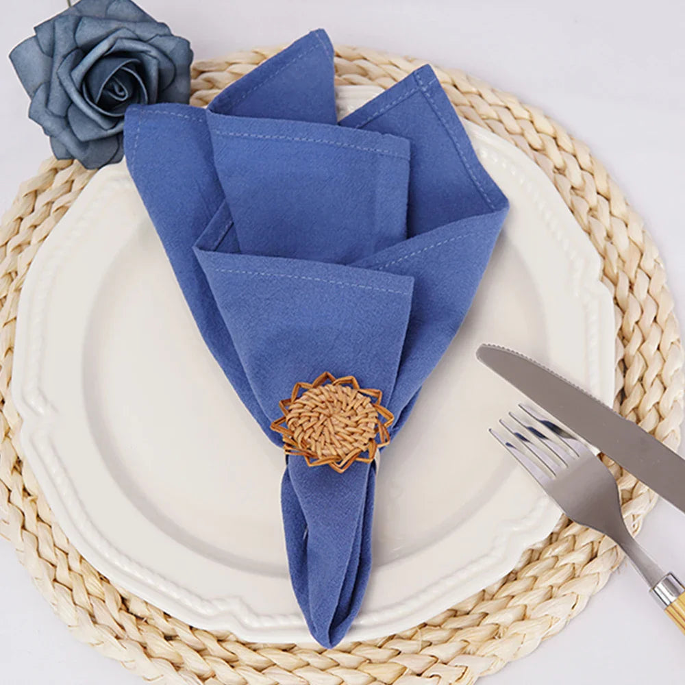 Cotton Cloth Napkins Set of 10 Solid Color Table Napkins Decoration | Bowlift