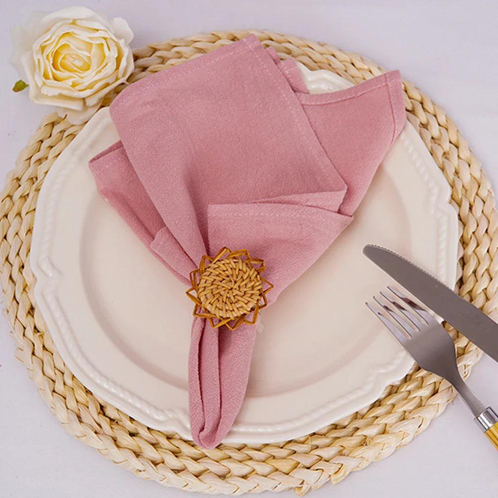 Cotton Cloth Napkins Set of 10 Solid Color Table Napkins Decoration | Bowlift