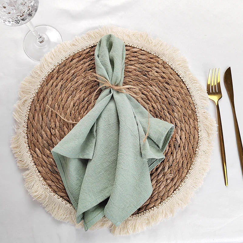 Cotton Cloth Napkins Set of 10 Solid Color Table Napkins Decoration | Bowlift